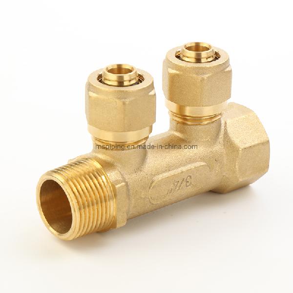 2 Ways Brass Manifold for Floor Heating with Floor Radiant Heating System