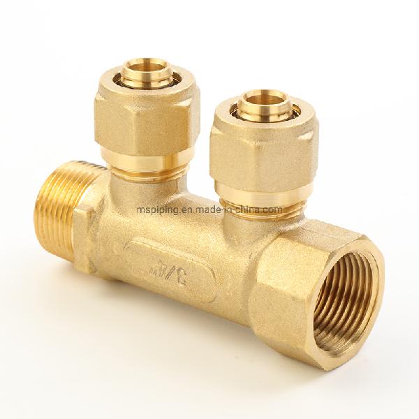 2 Ways Brass Manifold for Floor Heating with Floor Radiant Heating System