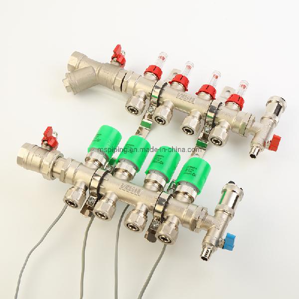 Brass Manifold with Flow Meter