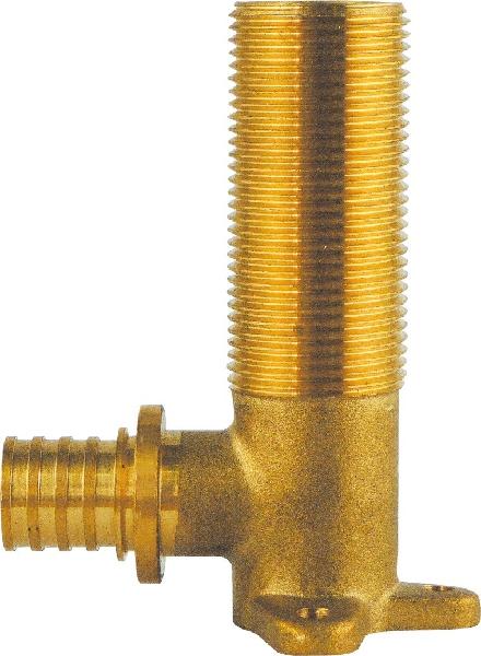 Brass Pex Fitting for Pex Pipe -Extend Wall Plated Elbow
