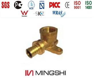 Pex Pipe Fittings with Certificate - Wall Plated Elbow