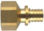 Pex / Sliding Fittings - <font color='red'>Female</font> <font color='red'>Straight</font> <font color='red'>Connector</font>