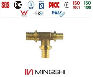 Pex Pipe Fittings with Certificate - Reduced Tee