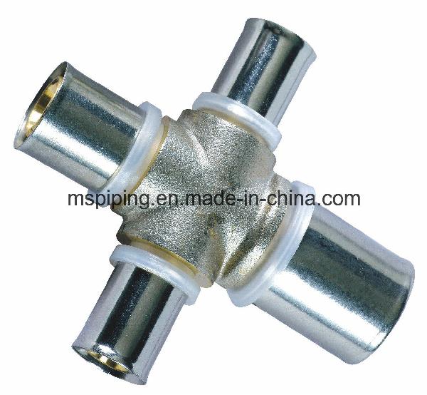 Brass Cross Press Fitting for Plumbing System