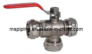 Compression Series-Tee Ball Valve for Water