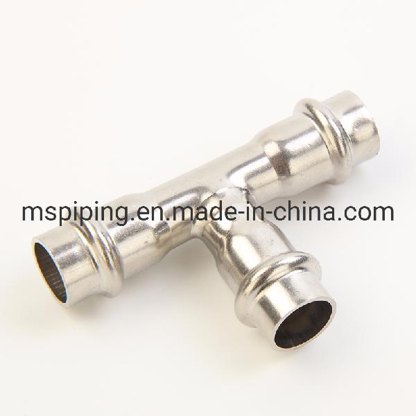 V Type Press Stainless Steel Fitting-Tee