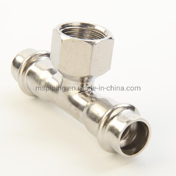V Type Stainless Steel Fittings- Female Tee at Good Price