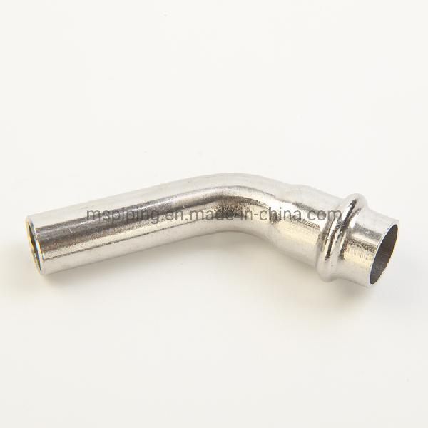V Type Stainless Steel Fittings- 45 Degree Long Branch Elbow at Good Price