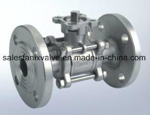 3PC Type Ball Valve with Flange (with high mounting pad)