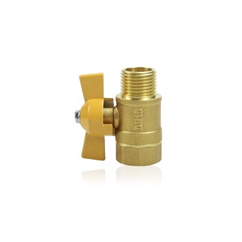 Chrome plated butterfly handle general use mini ball valve