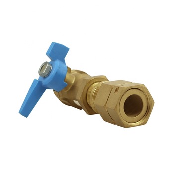 Top quality durable double female threaded ball valve with blue handle