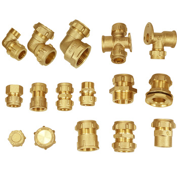 3 way tee brass copper elbow compression fitting 22mm for pex pipe