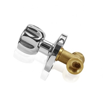 New design small size chrome plated stop valve for water meter flow