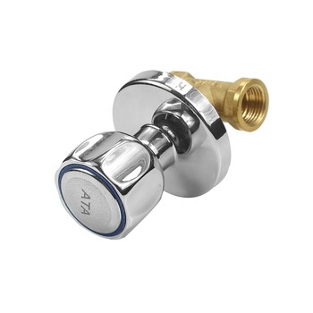 New design small size chrome plated stop valve for water meter flow