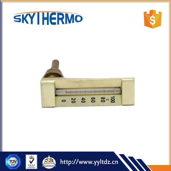90 angle mercury liquid in glass metal glass marine thermometer