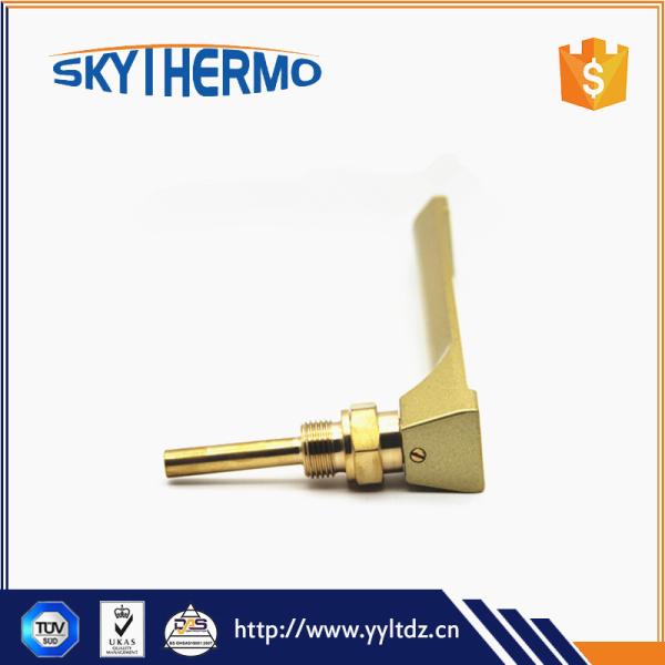 v shape metal shell industrial glass type angle glass thermometer