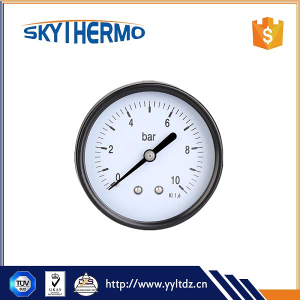 iron case high pressure manometer  back connection differential dial size pressure manometer