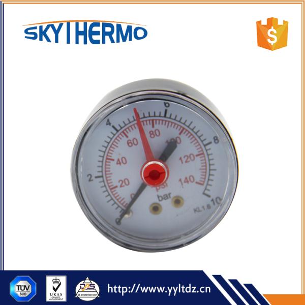 Back connection pressure gauge,manometer pressure gauge Manometer With Adjustable Red Pointer double needle pressure gauge