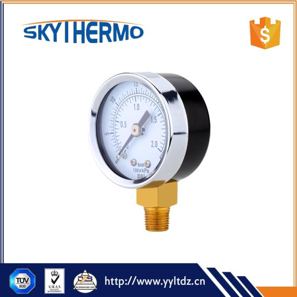 Hydraulic Pressure Gauge  Mini Pressure Measuring Instruments Fine Dial Manometer Double Scale Air Compressor Meter