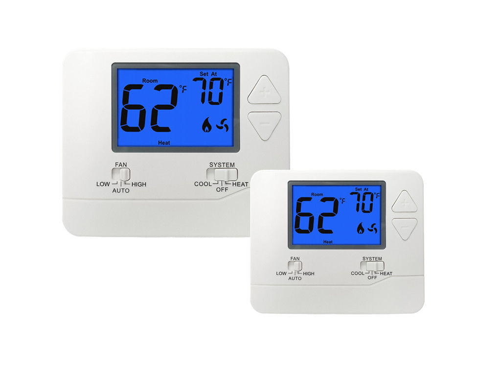 Fireproof ABS Sub - Base Digital Room Thermostat Heating And Cooling EMC FCC