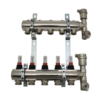 Under floor heat system brass plumb manifold manufacturer
