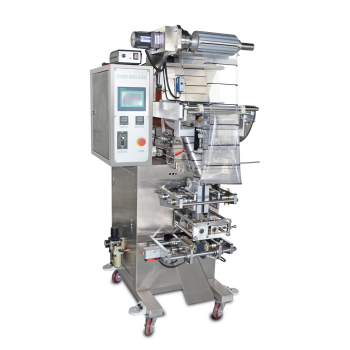 Piston type chocolate paste sauce sachet filling and sealing machine with heating