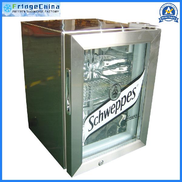 Counter Top Cooler Glass Door Mini Beer Bar Fridge