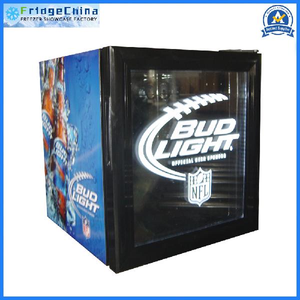 Mini Glass Door Upright Beverage Display Cooler Bar Fridge for Hotel or Drinks Promotion