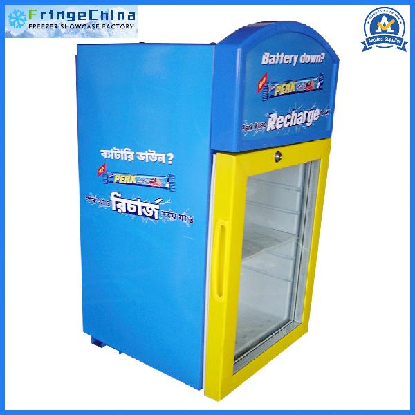 Curved Display Counter Top Beverage Cooler