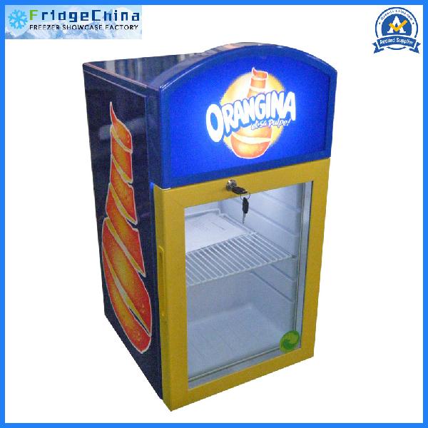 Curved Display Counter Top Beverage Cooler