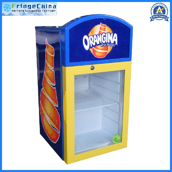 Curved Display Counter Top Beverage Cooler