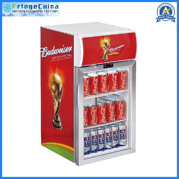 Mini Countertop Glass Door Display Beverage Upright Cooler for Bar Drinks