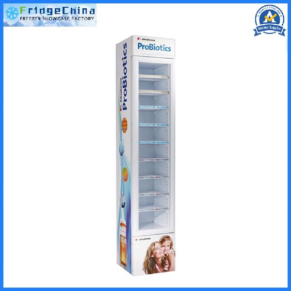 Single Glass Door Beverage Display Branding Cooler