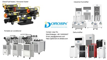 Dorosin 50KW kerosene heater with big caster wheel