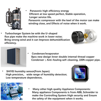 220v/50hZ 56KG/D Intelligent swimming pool dehumidifier with Automatic Humidistat Control
