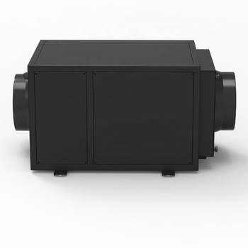 Small size continuous drainage ceiling ducted air dehumidifier for construction crawl space basement rapid drying