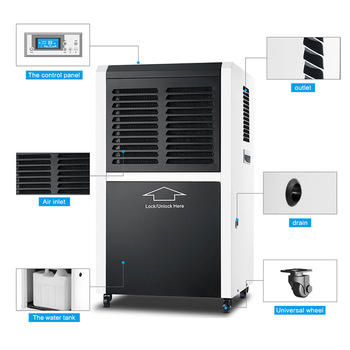 Dorosin 100pint Commercial rotary dehumidifier efficient refrigerator dehumidifier