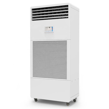 Floor standing evaporative industrial wet film humidifier for electronic data room humidification against static electricity