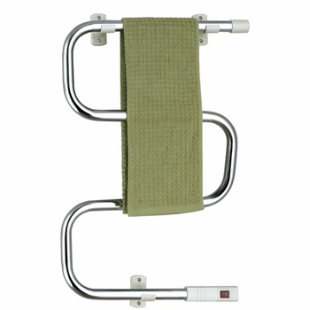 chrome or white wall mounted electric heated towel rails drying rack heater