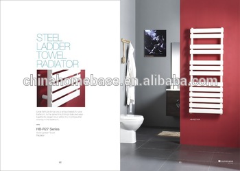 steel ladder towel radiator HB-R27series,large flat-tube towel warmer ,bathroom water heating towel racks