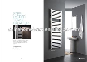 flat tube steel ladder towel radiator HB-R13series,bathroom water heating towel warmer,wall drying racks