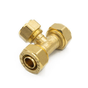 Hot Products Brass Screw Fitting Unequal Tee for PAP pipes Polished