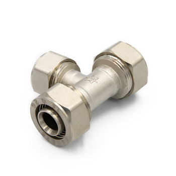 Hot Products Brass Screw Fitting Unequal Tee for PAP pipes Nickel Plated