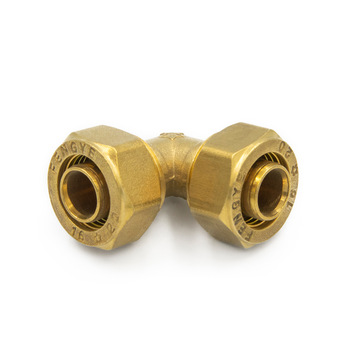 Super Quality Hot Sell Brass Screw Fitting Equal Elbow Copper Plumbing Screw Pex Pipe Fitting Polised