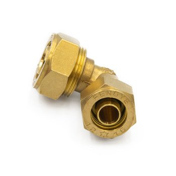 Super Quality Hot Sell Brass Screw Fitting Unequal Elbow Copper Plumbing Screw Pex Pipe Fitting Polised