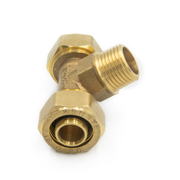 Hot Products Brass Screw Fitting Male Tee for PAP pipes Polished