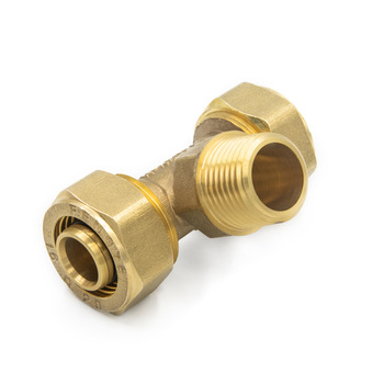 Hot Products Brass Screw Fitting Male Tee for PAP pipes Polished