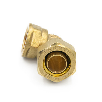 Super Quality Hot Sell Brass Screw Fitting Female Elbow Copper Plumbing Screw Pex Pipe Fitting Polised