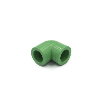 Recycled White/Green PPR Polypropylene Pipe Fitting Equal Elbow