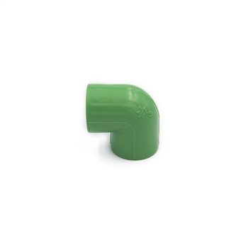 Recycled White/Green PPR Polypropylene Pipe Fitting Equal Elbow